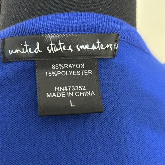 United States Sweaters Blue Cardigan Size Large - Picture 6 of 7
